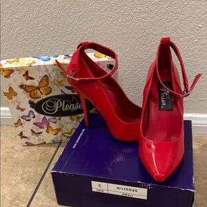 Pleaser Red Patent Heels
